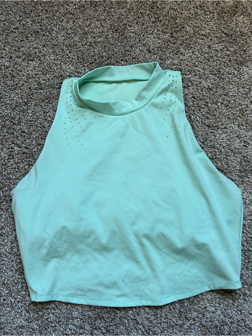 all in motion Mint High-Neck Sleeveless Crop Tank